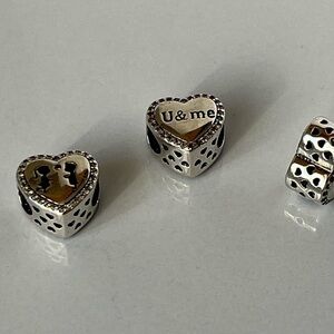 Sterling Silver You and Me Charm